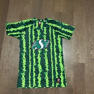Saskatchewan Roughriders CFL electric watermelon jersey